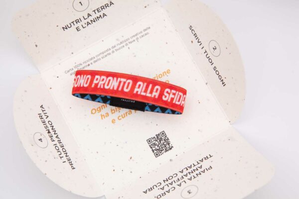 bracciale motivazionale sono pronto alla sfida con packaging